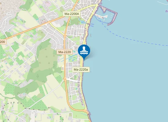 Map of PLAYA DELS TAMARELLS (PORT DE POLLEN?A) PM3