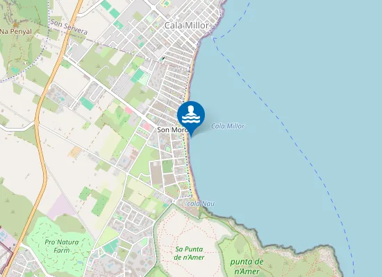 Map of PLAYA CALA MILLOR (CALA NAU) PM1