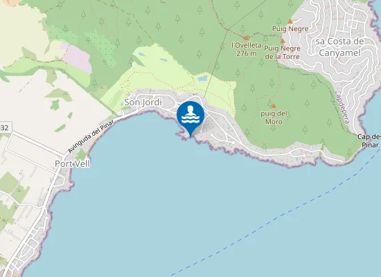 Map of PLAYA COSTA DELS PINS PM1