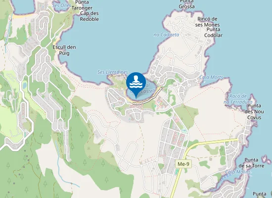 Map of PLAYA ARENAL D'EN CASTELL PM1