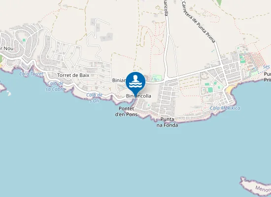 Map of PLAYA BINIANCOLLA PM1