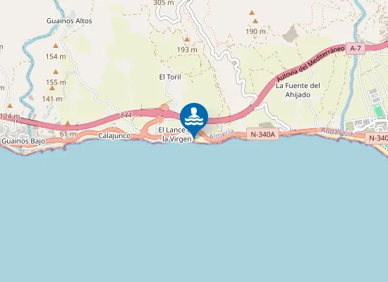 Map of PLAYA EL LANCE DE LA VIRGEN PM1