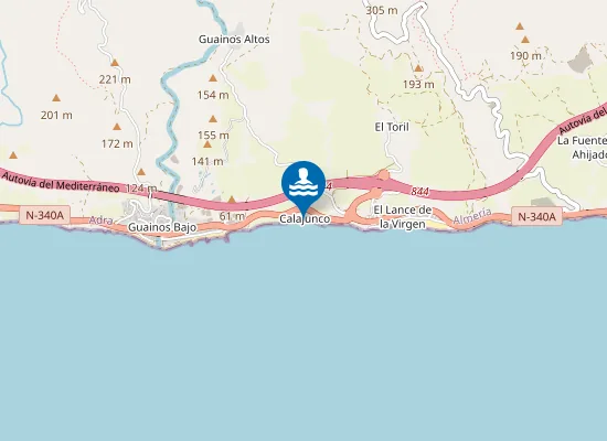 Map of PLAYA GUAINOS BAJOS PM1