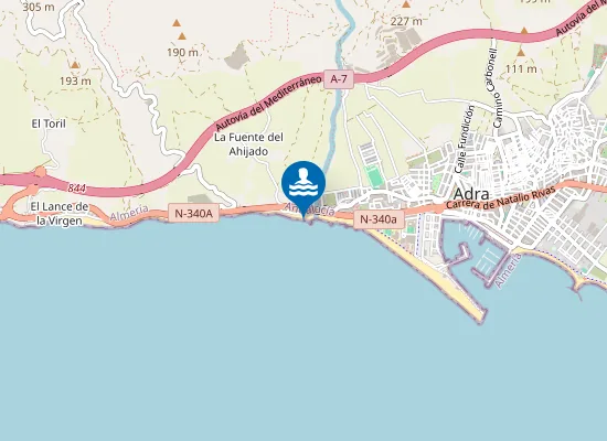 Map of PLAYA LA CARACOLA PM1