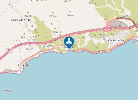 Map of PLAYA LA GARROFA PM1