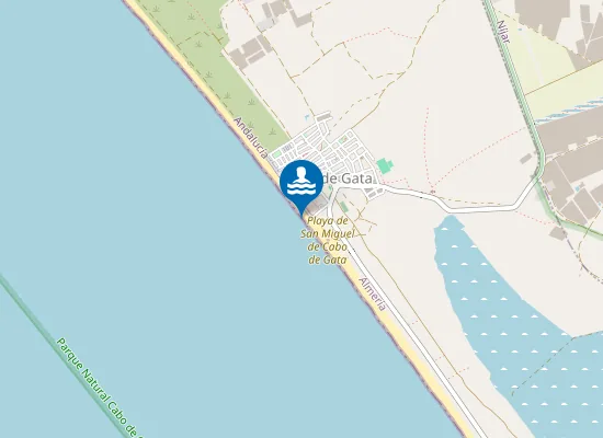 Map of PLAYA SAN MIGUEL DE CABO DE GATA PM1