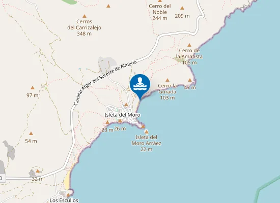 Map of PLAYA LA ISLETA DEL MORO PM1