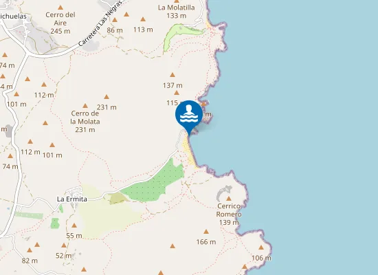 Map of PLAYA EL PLAYAZO DE RODALQUILAR PM1