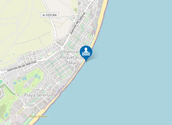 Map of PLAYA URBANIZACION ROQUETAS PM1