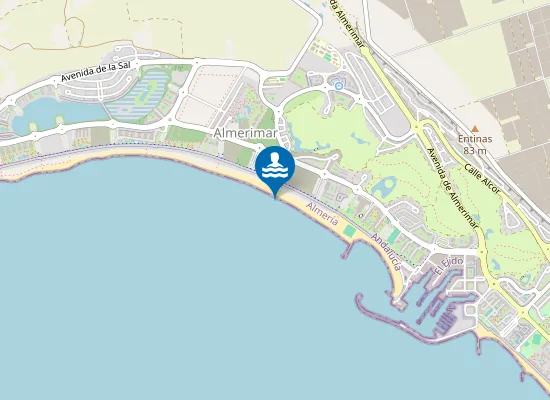 Map of PLAYA PONIENTE ALMERIMAR PM1