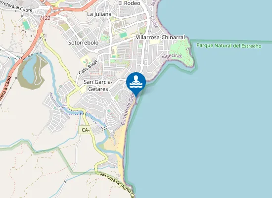 Map of PLAYA GETARES-SAN GARCIA PM1