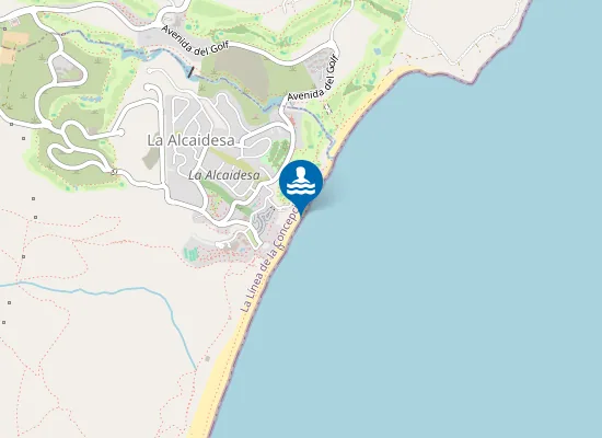 Map of PLAYA DE LEVANTE SANTA CLARA-ALCAIDESA PM1