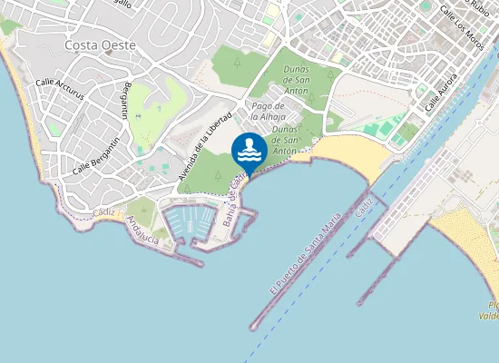 Map of PLAYA ACULADERO-PUERTO SHERRY PM1