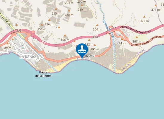 Map of PLAYA EL POZUELO PM1