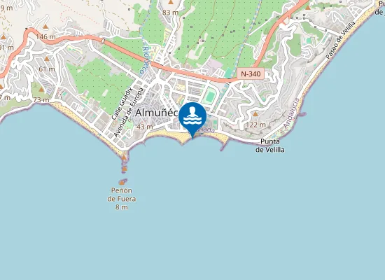 Map of PLAYA PUERTA DEL MAR PM1