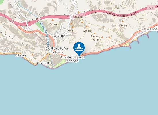 Map of PLAYA CASTILLO DE BA?OS PM1