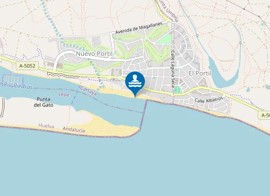 Map of PLAYA CA?O DE LA CULATA-NUEVO PORTIL PM3