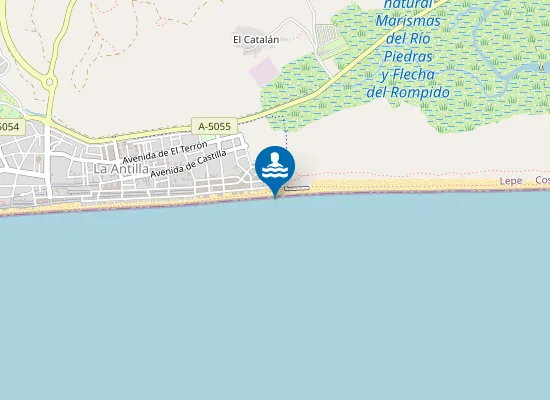 Map of PLAYA LA ANTILLA LEVANTE PM1