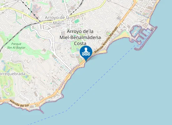 Map of PLAYA BIL BIL - ARROYO DE LA MIEL PM2