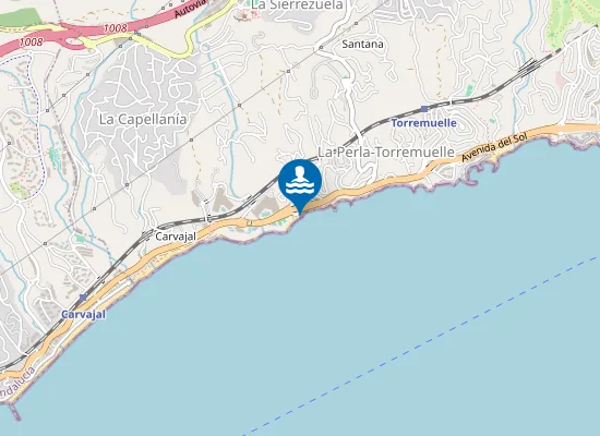 Map of PLAYA TORREMUELLE - CARVAJAL PM1