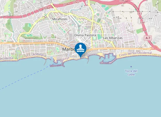 Map of PLAYA VENUS-BAJADILLA PM1