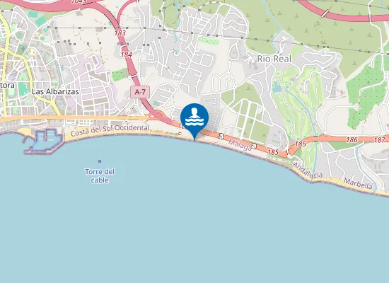 Map of PLAYA EL CABLE-RIO REAL PM1