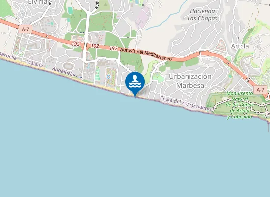 Map of PLAYA LAS CHAPAS PM1