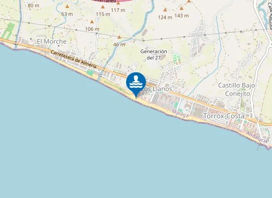 Map of PLAYA CENICERO-LAS LINDES PM1