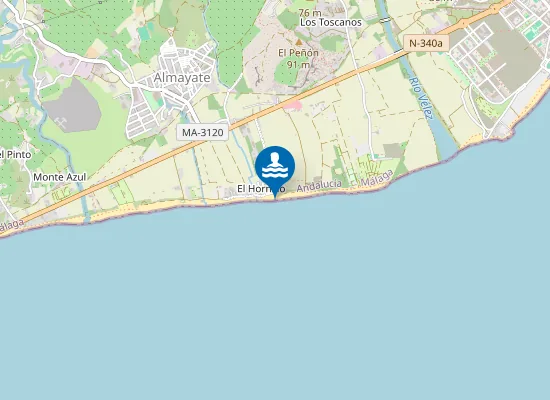 Map of PLAYA BAJA MAR-ALMAYATE PM1