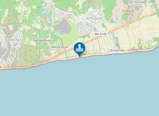 Map of PLAYA BAJA MAR-ALMAYATE PM2