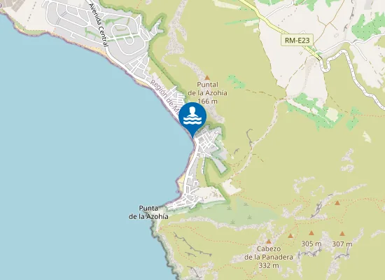 Map of PLAYA LA AZOHIA-PLAYA EL CUARTEL PM1