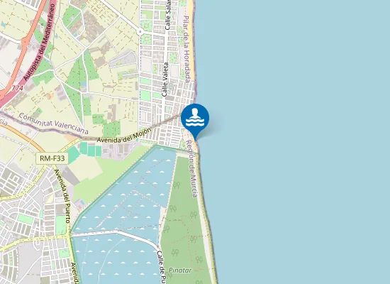 Map of PLAYA EL MOJON-DERECHA PM1