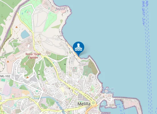 Map of PLAYA HORCAS COLORADAS PM1