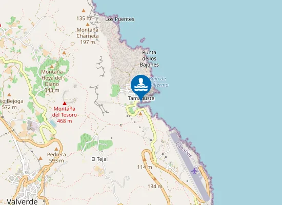 Map of PLAYA TAMADUSTE (EL) PM1