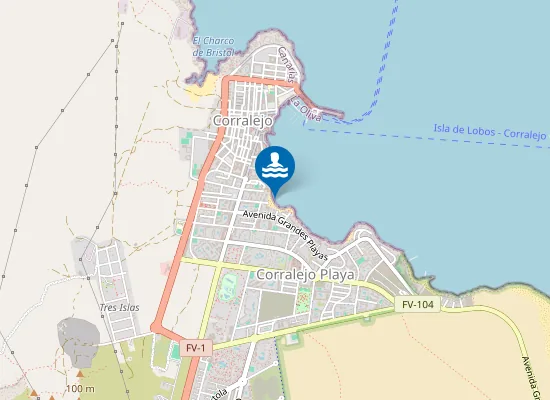 Map of PLAYA CORRALEJO VIEJO (SUR LA GOLETA) PM1