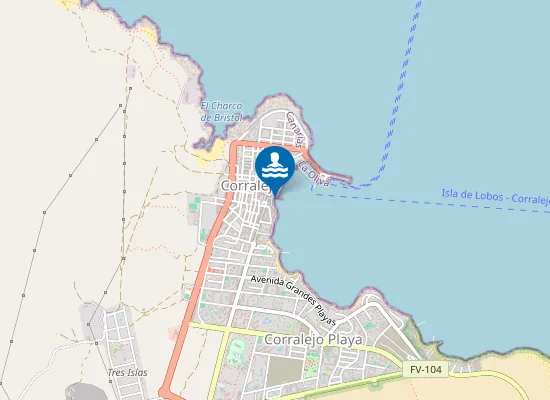 Map of PLAYA MUELLE VIEJO (M.CHICO O CORRALEJO) PM1