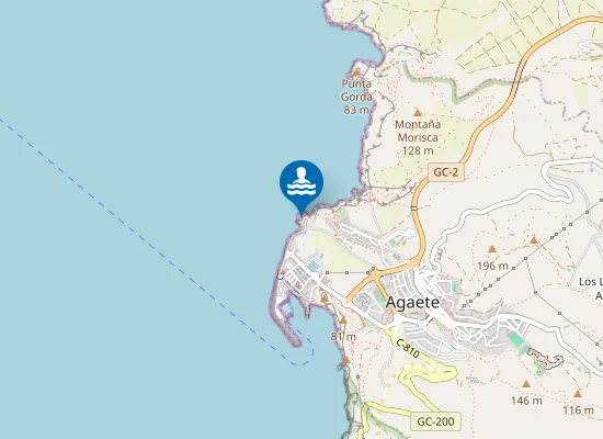 Map of PLAYA SALINAS (LAS) (PISCINAS NATURALES) PM1