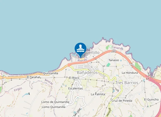 Map of PLAYA BOCABARRANCO (BA?ADEROS) PM1