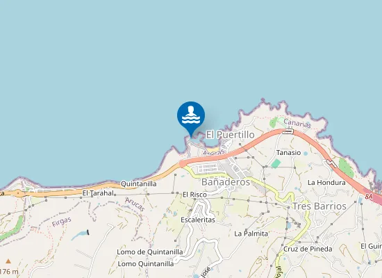 Map of PLAYA CHARCONES (LOS) (BA?ADEROS) PM1