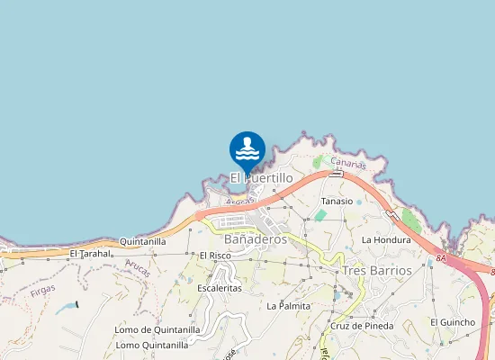 Map of PLAYA PUERTILLO (EL) (BA?ADEROS) PM1