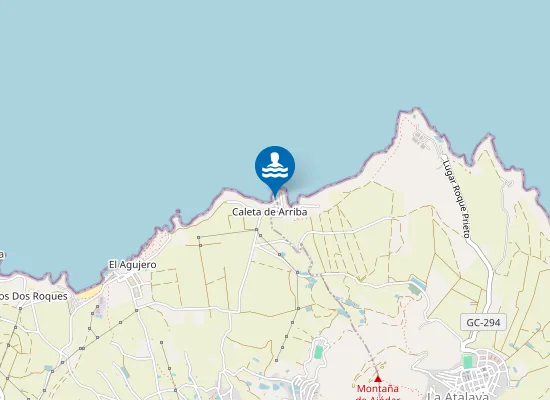Map of PLAYA CALETA DE ARRIBA (CALETA DE SORIA) PM1