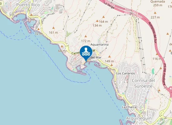 Map of PLAYA VERGA (LA) (ANFI DEL MAR) PM1