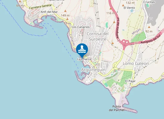 Map of PLAYA COSTA ALEGRE (LA LAJILLA) PM1