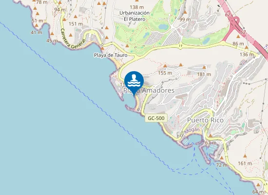 Map of PLAYA AMADORES PM1