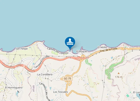 Map of PLAYA SAN LORENZO (CHARCO SAN LORENZO) PM1
