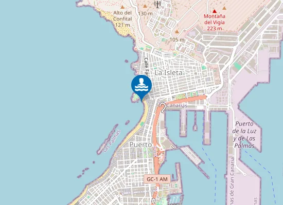 Map of PLAYA CANTERAS (LAS) PM1