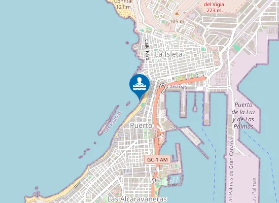 Map of PLAYA CANTERAS (LAS) PM2