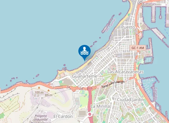 Map of PLAYA CANTERAS (LAS) PM6
