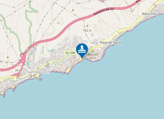 Map of PLAYA SAN AGUSTIN PM1