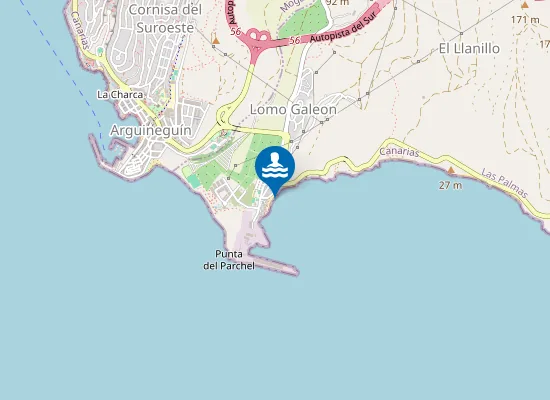 Map of PLAYA SANTA AGUEDA (EL PAJAR) PM1